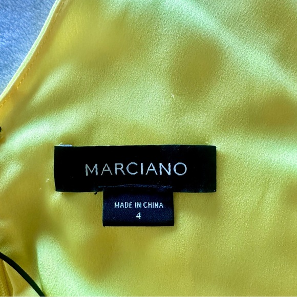 Marciano size 4. Bright yellow long chiffon dress. - Picture 5 of 5